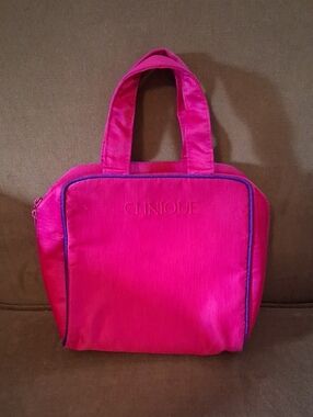 Clinique Bright Pink Cosmetic Carry-All Bag